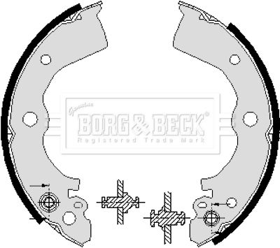 BORG & BECK Комплект тормозных колодок BBS6226